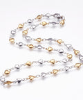 BeadsBalzar Beads & Crafts ((SN6093GP)GOLDEN/STEEL (SN6093X) 304 Stainless Steel Chain Necklaces, Heart, Golden(45.5cm)