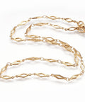 BeadsBalzar Beads & Crafts (SN6094A) 304 Stainless Steel Chain Necklaces, Rhombus, Golden 45cm) long