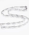 BeadsBalzar Beads & Crafts (SN6094C) 304 Stainless Steel Chain Necklaces, Rhombus, Steel Color (45cm) long