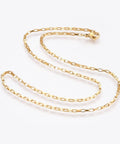 BeadsBalzar Beads & Crafts (SN6133A) 304 Stainless Steel Box Chain Necklaces, Golden(45cm) long