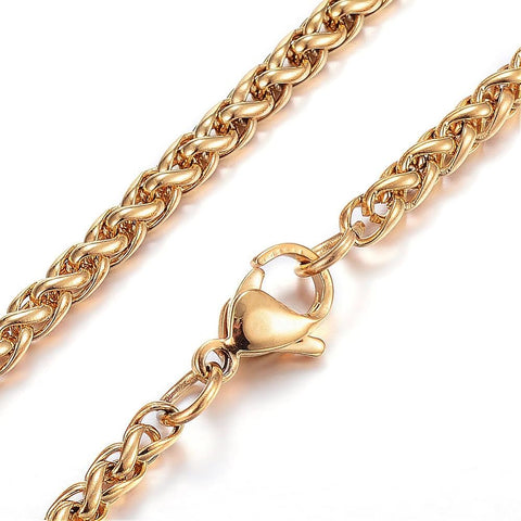 BeadsBalzar Beads & Crafts (SN6761A) 304 Stainless Steel Necklaces, Rope Chain Necklaces, Golden Size: about 25.98"(66cm) long