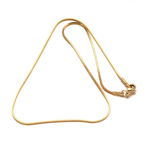 BeadsBalzar Beads & Crafts (SN8255-31) 304 Stainless Steel Snake Chain Necklaces, Golden (40cm)