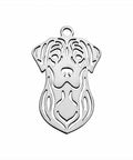 BeadsBalzar Beads & Crafts (SP5575) 304 Stainless Steel Pendants, Dog, Stainless Steel 24MM (2 PCS)