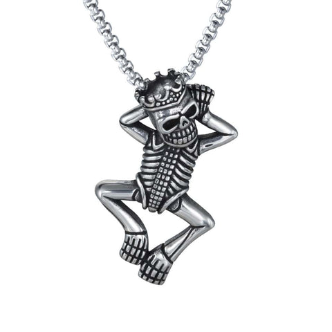 BeadsBalzar Beads & Crafts (SP5613) 304 Stainless Steel Big Pendants, Skull, Antique Silver 52.4mm