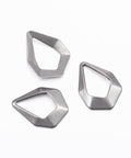 BeadsBalzar Beads & Crafts (SP6422B) 304 Stainless Steel Pendants, Drop, Size: about 21mm long, (4 PCS)