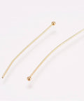 BeadsBalzar Beads & Crafts (SP8295-40G) 304 Stainless Steel Ball Head pins, Golden, 40x0.7mm (30 PCS)