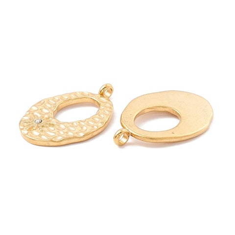 BeadsBalzar Beads & Crafts (SP8665-G) Ion Plating(IP) Ion Plating(IP) 304 Stainless Steel Pendant Golden 18.5x26.5mm (2 PCS)