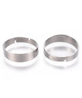 BeadsBalzar Beads & Crafts (SR6369A) 304 Stainless Steel Finger Ring Settings, Adjustable Ring,  Size: about 17mm (5 PCS)