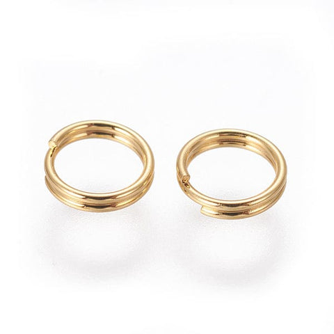 BeadsBalzar Beads & Crafts (SR7026A) 304 Stainless Steel Split Rings, Golden  5mm (+/-30 PCS)