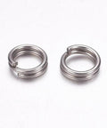 BeadsBalzar Beads & Crafts (SR7027A) 304 Stainless Steel Split Rings, Stainless Steel 6mm (+/- 50 PCS)