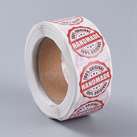 BeadsBalzar Beads & Crafts (ST7044A) 100% Orginal Handmade Stickers, Adhesive Label Stickers, Red 25mm
