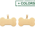 BeadsBalzar Beads & Crafts (ST7954-X) 304 Stainless Steel Pendant  Dog Bone, Golden 40x22mm (2 PCS)