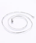 BeadsBalzar Beads & Crafts STAINLESS STEEL (SC7949-P) (SC7949-X) 304 Stainless Steel Flat Snake Chain Necklace  (45cm)
