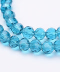 BeadsBalzar Beads & Crafts STEEL BLUE (BE7620-14) (BE7620-X) Glass Beads Strands, Faceted, Round, 4mm (1 STR)