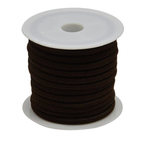BeadsBalzar Beads & Crafts (SU2-07) Suede 3mm 5m roll Coconut Brown (5 METS)