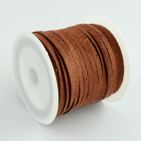 BeadsBalzar Beads & Crafts (SU2-40) Suede 3mm 5m roll Sienna