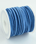 BeadsBalzar Beads & Crafts Suede 3mm 5m roll Cornflowerblue (SU2-30)