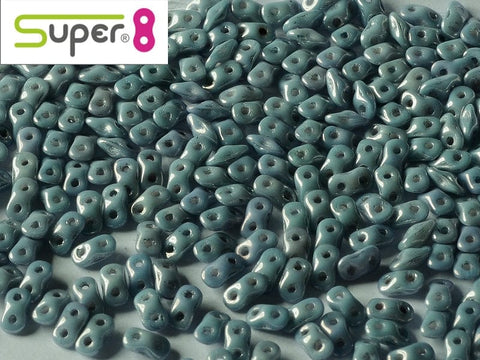 BeadsBalzar Beads & Crafts SUPER8® ALABASTER BABY BLUE LUSTER (S8-14464)