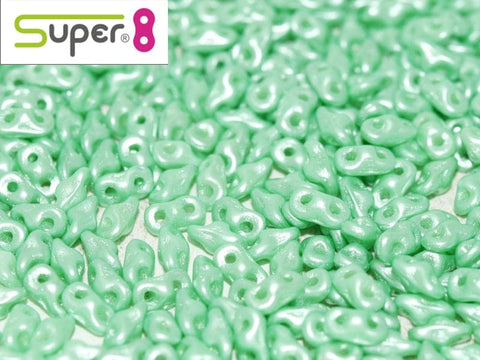 BeadsBalzar Beads & Crafts SUPER8® ALABASTER PASTEL LT.GREEN (S8-25025)