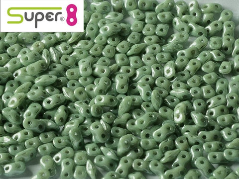 BeadsBalzar Beads & Crafts SUPER8® ALABASTER TEAL LUSTER (S8-14459)