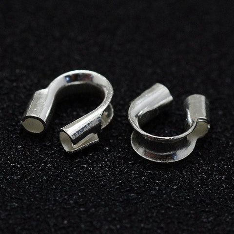 BeadsBalzar Beads & Crafts (SW5271) 925 Sterling Silver Wire Guardian, Silver  (4 PCS)
