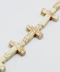 BeadsBalzar Beads & Crafts Synthetic Cross Beige (CR4159)
