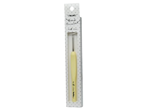 BeadsBalzar Beads & Crafts (TB13-4E) TB13-4E BEAD CROCHET W/CUSHION GRIP YELLOW - NO.4 1.25 MM