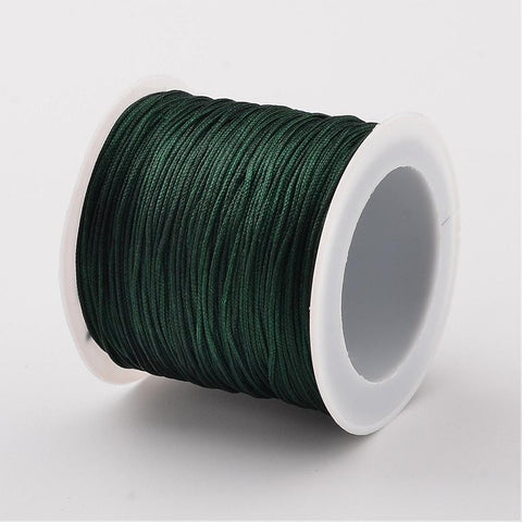 BeadsBalzar Beads & Crafts TEAL (NC156-10) (NC156-X) Nylon Thread Cord, about 0.8-1mm (35m/roll).
