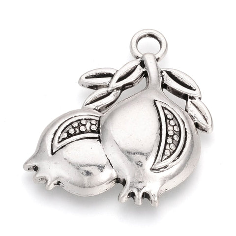 BeadsBalzar Beads & Crafts Tibetan Style Alloy Pendants, Pomegranate, 34MM (PG5226)
