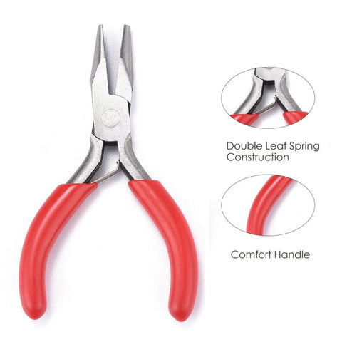 BeadsBalzar Beads & Crafts (TL135) 3 inch Carbon Steel Mini Pliers, Flat Nose Pliers (1 PC)