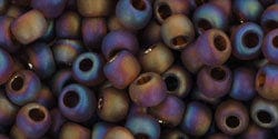 BeadsBalzar Beads & Crafts (TR-06-177F) TOHO Round 6/0 : Transparent-Rainbow-Frosted Smoky Topaz (25 GMS)