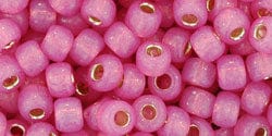 BeadsBalzar Beads & Crafts (TR-06-2106) TOHO - Round 6/0 : Silver-Lined Milky Mauve (25 GMS)
