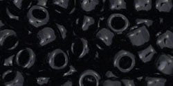 BeadsBalzar Beads & Crafts (TR-06-49) TOHO - Round 6/0 : Opaque Jet (25 GMS)