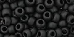 BeadsBalzar Beads & Crafts (TR-06-49F) TOHO - Round 6/0 : Opaque-Frosted Jet (25 GMS)