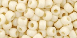 BeadsBalzar Beads & Crafts (TR-06-51-250G) TOHO - Round 6/0 : Opaque Lt Beige (250 GMS)