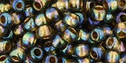 BeadsBalzar Beads & Crafts (TR-06-999) TOHO - Round 6/0 : Gold-Lined Rainbow Black Diamond (25 GMS)