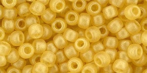BeadsBalzar Beads & Crafts (TR-06-Y618) TOHO - Round 6/0 : HYBRID Sueded Gold Topaz (25 GMS)