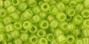 BeadsBalzar Beads & Crafts (TR-06-Y620) TOHO - Round 6/0 : HYBRID Sueded Gold Transparent Lime Green (25 GMS)
