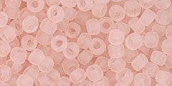 BeadsBalzar Beads & Crafts (TR-08-11F) TOHO - Round 8/0 : Transparent-Frosted Rosaline (25 GMS)