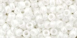 BeadsBalzar Beads & Crafts (TR-08-121) TOHO - Round 8/0 : Opaque-Lustered White (25 GMS)