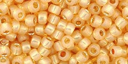 BeadsBalzar Beads & Crafts (TR-08-2110) TOHO - Round 8/0 : Silver-Lined Milky Lt Topaz (25 GMS)