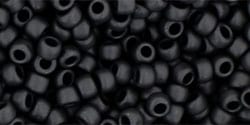 BeadsBalzar Beads & Crafts (TR-08-49F) TOHO - Round 8/0 : Opaque-Frosted Jet (25 GMS)
