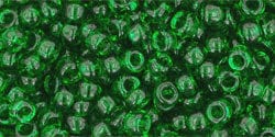 BeadsBalzar Beads & Crafts (TR-08-7B) TOHO - Round 8/0 : Transparent Grass Green (25 GMS)