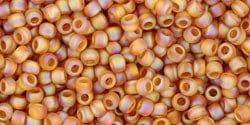 BeadsBalzar Beads & Crafts (TR-11-162CF) TOHO - Round 11/0 : Transparent-Rainbow-Frosted Dk Topaz (25 GMS)