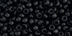 BeadsBalzar Beads & Crafts (TR-11-49) TOHO - Round 11/0 : Opaque Jet (25 GMS)