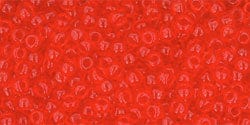 BeadsBalzar Beads & Crafts (TR-11-5) TOHO - Round 11/0 : Transparent Lt Siam Ruby (25 GMS)