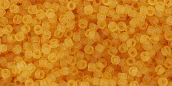 BeadsBalzar Beads & Crafts (TR-15-2F) TOHO - Round 15/0 : Transparent-Frosted Lt Topaz (2.5" TUBE)