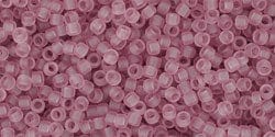 BeadsBalzar Beads & Crafts (TR-15-6F) TOHO - Round 15/0 : Transparent-Frosted Lt Amethyst (2.5" TUBE)