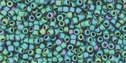 BeadsBalzar Beads & Crafts (TR-15-706) TOHO - Round 15/0 : Matte-Color Iris - Teal (2.5" TUBE)