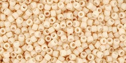 BeadsBalzar Beads & Crafts (TR-15-763) TOHO - Round 15/0 : Opaque-Pastel-Frosted Apricot (2.5" TUBE)